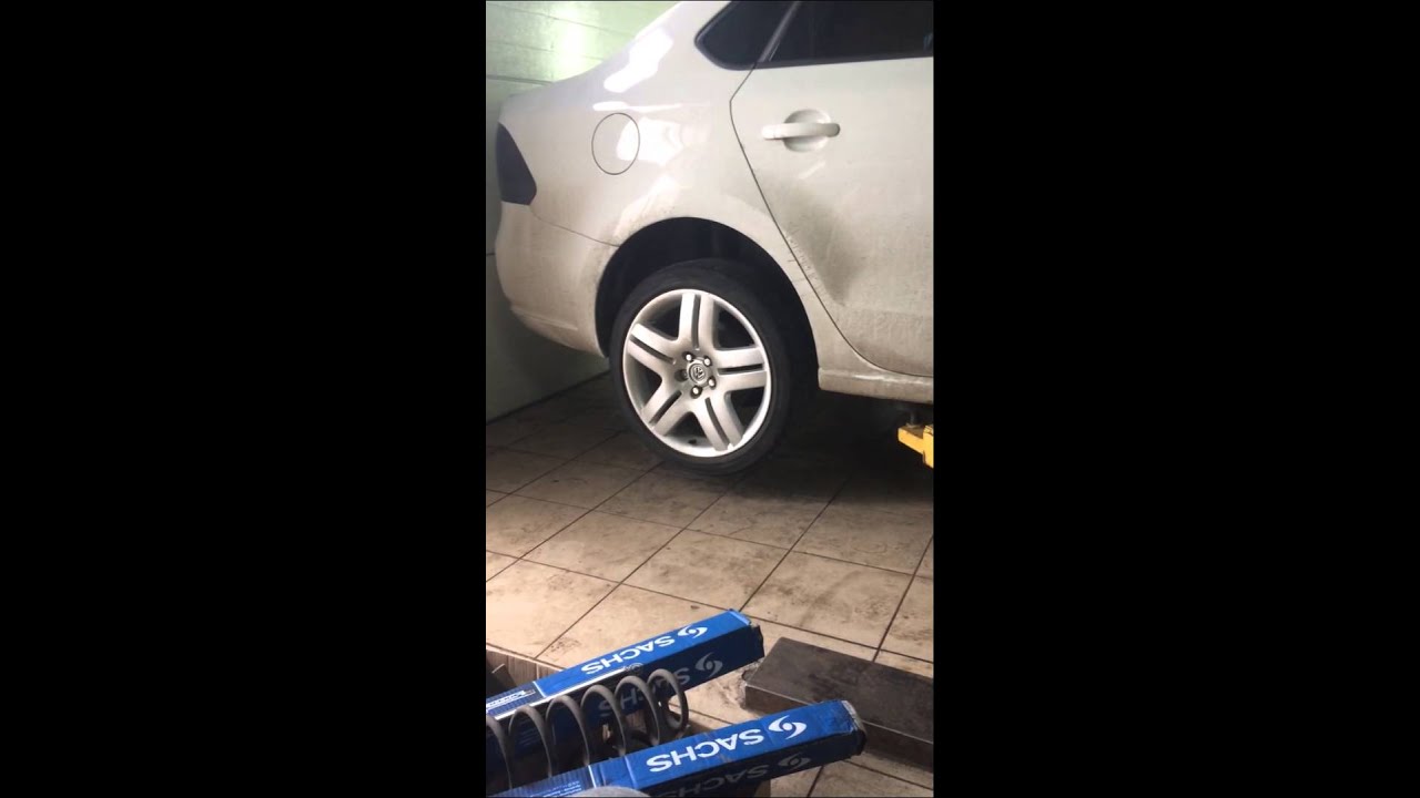 Установка пружин eibach polo sedan