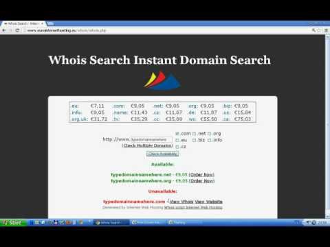 Who Owns Domain - How who owns domain name - verify domain own www.websitehosting.cz