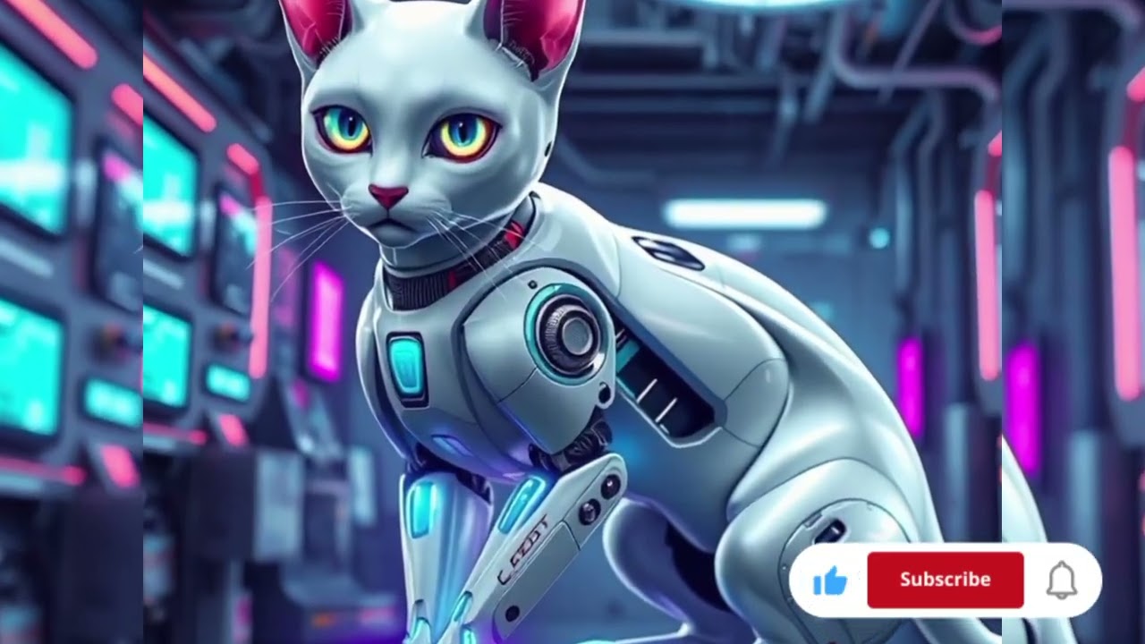 ai futuristic cat viral video 