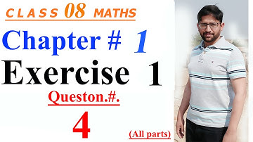 Mathematics of Class 08 | Oxford countdown Mathematics | Chapter01, Exercise 1 | Q.# 04 (all parts)