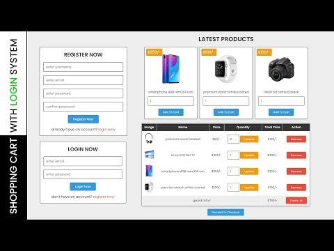 Shopping Cart With Multiple User Login & Register System Using HTML - CSS - PHP - MySQL Database