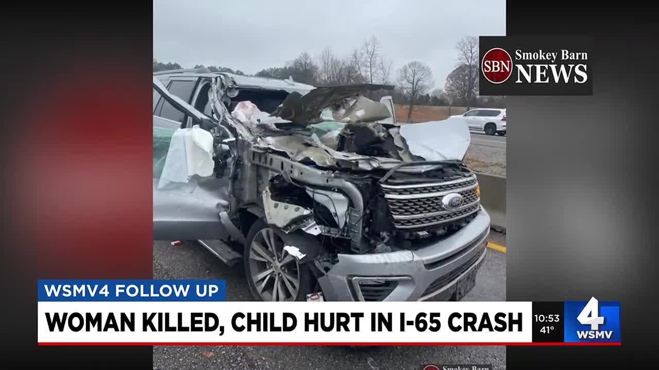 Woman killed, child hurt in I-65 crash - YouTube