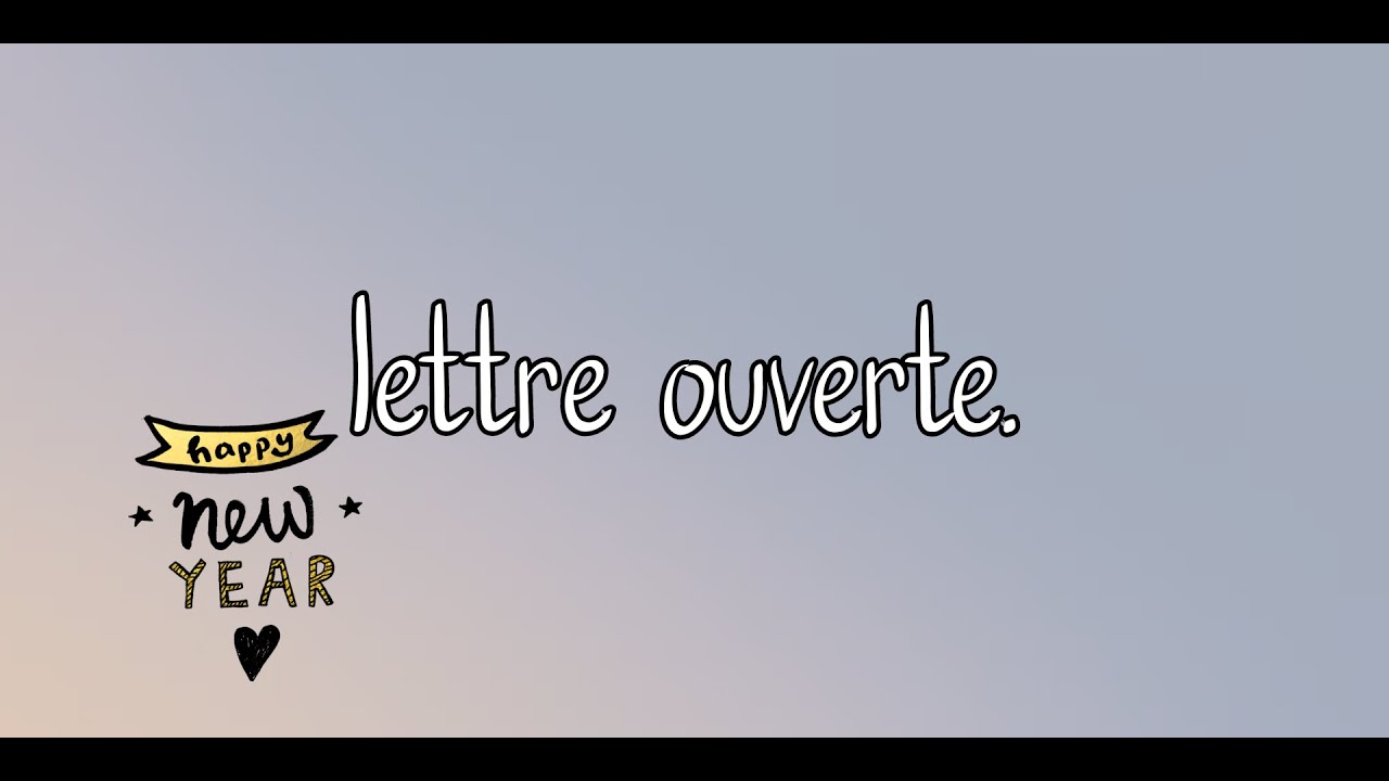 Lettre ouverte.