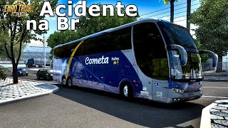 Tragédia! acidente de ônibus no Euro Truck Simulator 2 | Mapa RBR | Viagem G6 1550 LD