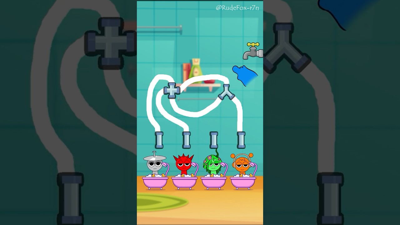 🛁 Epic Pipe Drawing Game – Help Vineria, cluckr, Oren & Raddy Get Clean!