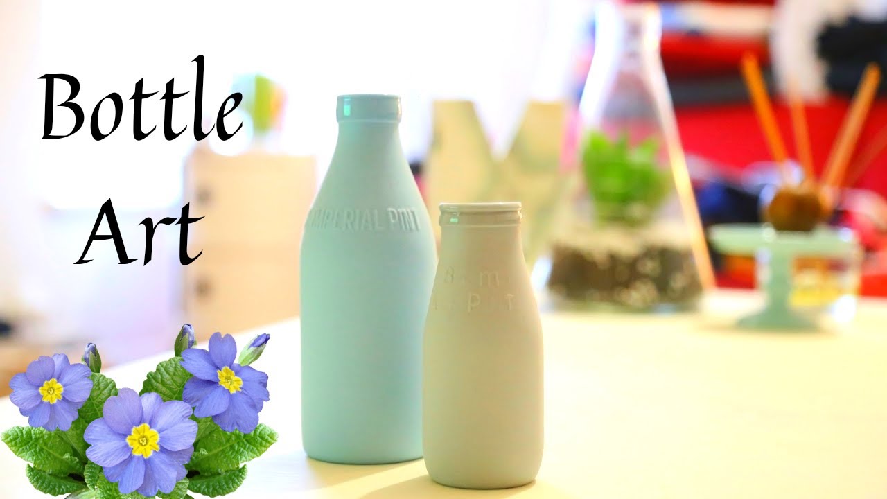 How To Paint Glass Bottle l Bottle Painting Basics l DIY Bottle Art ...