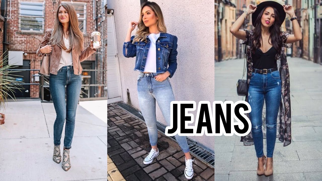 MODA 2022 CON JEANS TENDENCIAS 2022 OUTFITS CON PANTALONES DE MEZCLILLA  PARA MUJER LOOKS 2022 - YouTube