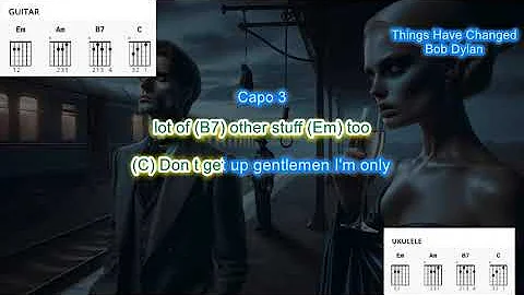 Things Have Changed (Capo 3) by Bob Dylan play along with scrolling guitar chords and lyrics