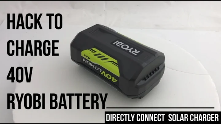 Hack to charge RYOBI 40V Batteries - Directly conn...