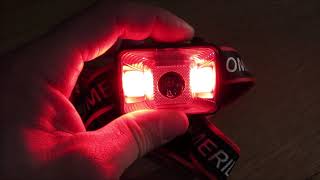 Great value USB rechargeable and waterproof head torch - OMERIL LED.