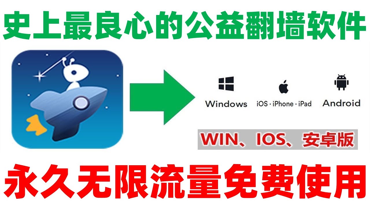 史上最良心的公益翻墙软件，蚂蚁加速器永久无限流量免费使用，速度快，4K流畅| 葱哥分享- YouTube