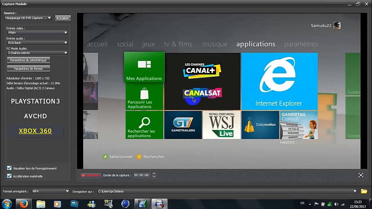 Comment brancher le HD PVR + Le logiciel - YouTube