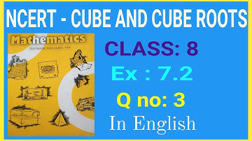 Cube And Cube Roots Class 8 Chapter 7 Ex7.2 Q no 3