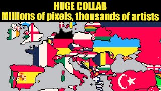 WORLD MAP - 1,969,717 pixels - 3,714 artists