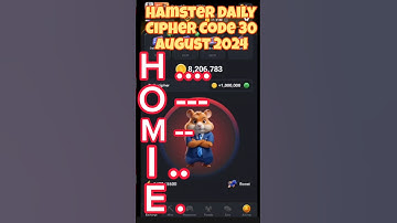 Hamster Daily Cipher Code 30 August 2024 #hamsterkombat #ciphercodes #hamstercipher #short