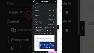 Toggle Widget Make Content Expandable in Seconds
