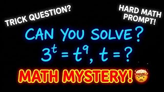 Only 11% Students Can Solve This Exponential Math Olympiad Question | Find t = ?