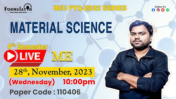 #beu  PYQ 2022 Material Science #4th_semester   #mechanical