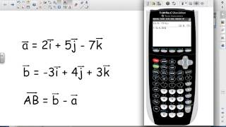 Vector Arithmetic on TI 84