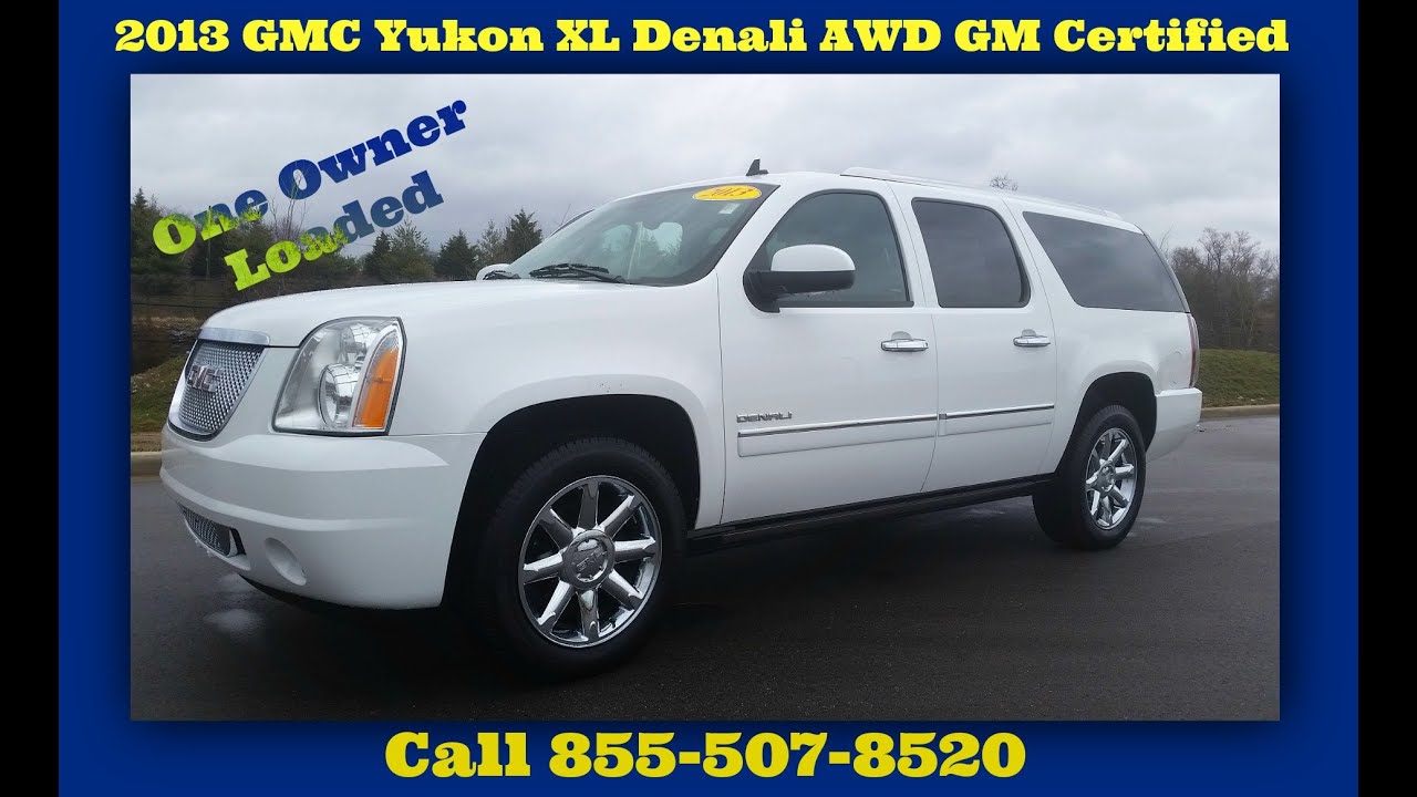 sold.2013 GMC Yukon Denali XL AWD 6.0L 36k Summit White GM Certified