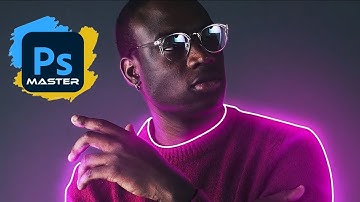 How to Create Glowing Lines on Portrait Image  - Photoshop tutorial