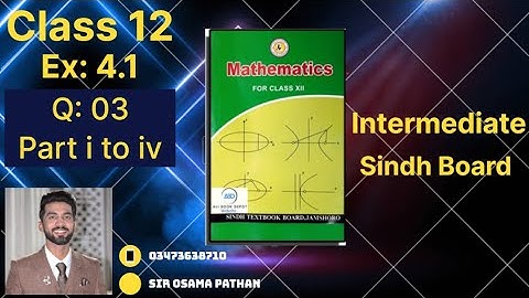 Class 12th Math | Chapter 4 | Ex: 4.1 | Q:3 Part (i to iV) | Differentiability | Sindh Board Maths