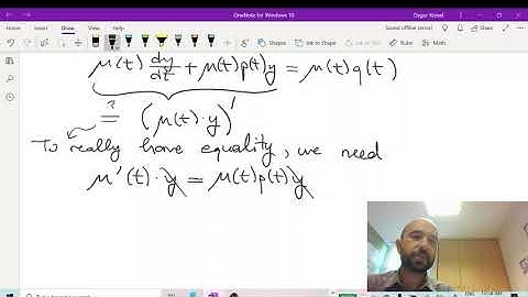 MATH 219 Video 3 First order Linear  Equations