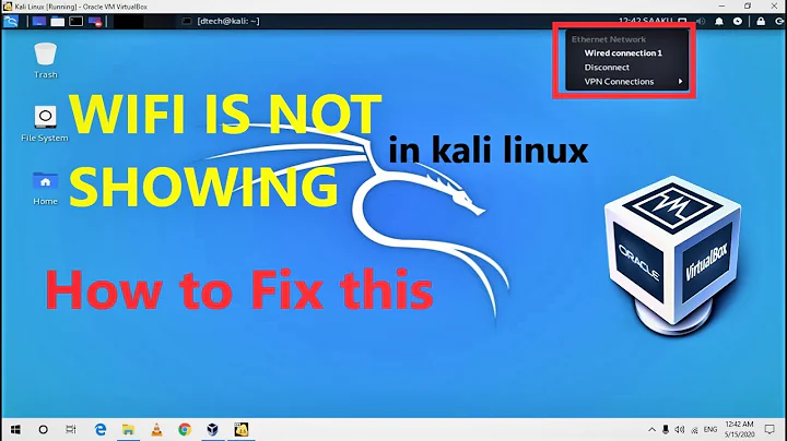 Kali Linux Not Showing Wifi In VirtualBox | How enable wifi in virtualbox- kali linux | wifi fix