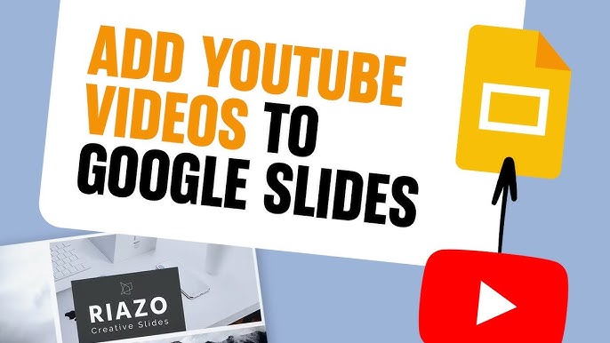 Google Slides presentation with audio elements from YouTube being added