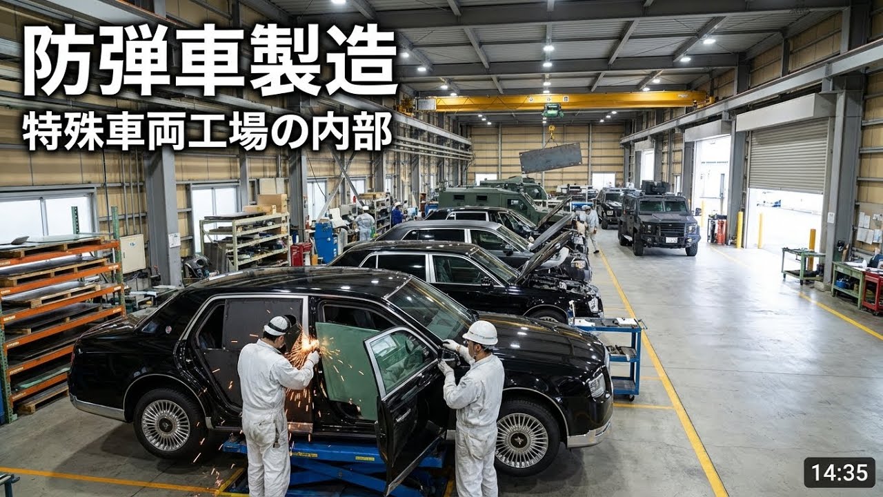 政治家の防弾車はこうして作られる｜工場内部に完全密着｜製造の真実