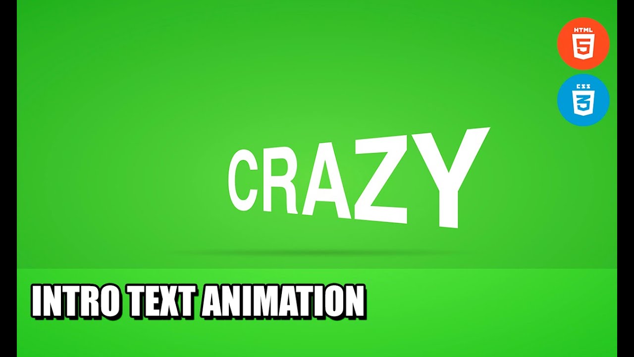 Intro Text Animation CSS Tutorial | How to make Text Animation? - YouTube