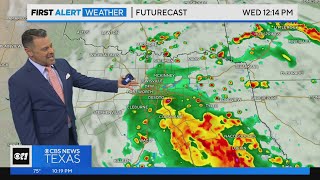 Widespread rain arrives Wednesday morning