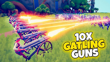 10x GATLING GUNS VS EVERY FACTION | TABS WILD WEST UPDATE