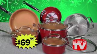Ollie's 2016 Black Friday Deals - Red Copper Cook Set