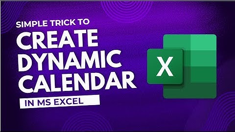 Create a Dynamic Calendar in MINUTES with Excel (No VBA!)  #excel #exceltips