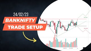 Trade Setup For Tomorrow 24/02/23 || Technical Analysis || Chart Pattern || #banknifty