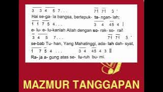 Hari Raya Kenaikan, Mazmur Tanggapan Tahun A, Allah Telah Naik diiringi sorak-sorai,