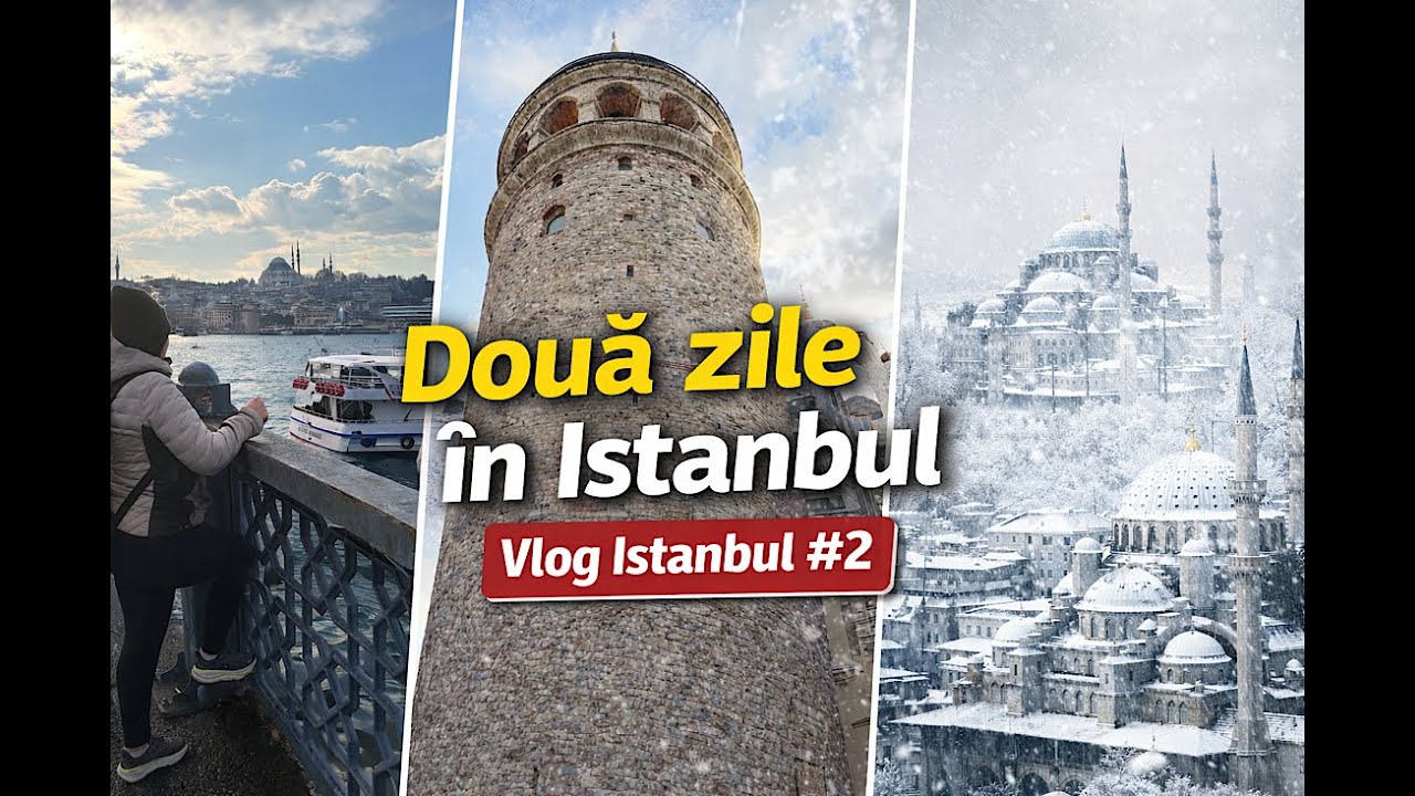 Două zile în Istanbul 🇹🇷 | Bazar, Moscheea Süleymaniye și ninsoare neașteptată – Vlog Istanbul #2