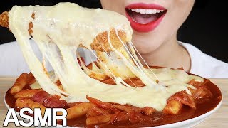 Asmr Cheese Fonduemozzarella Corn Dogy Rice Cakes Tteokbokki Eating Sounds Mukbang