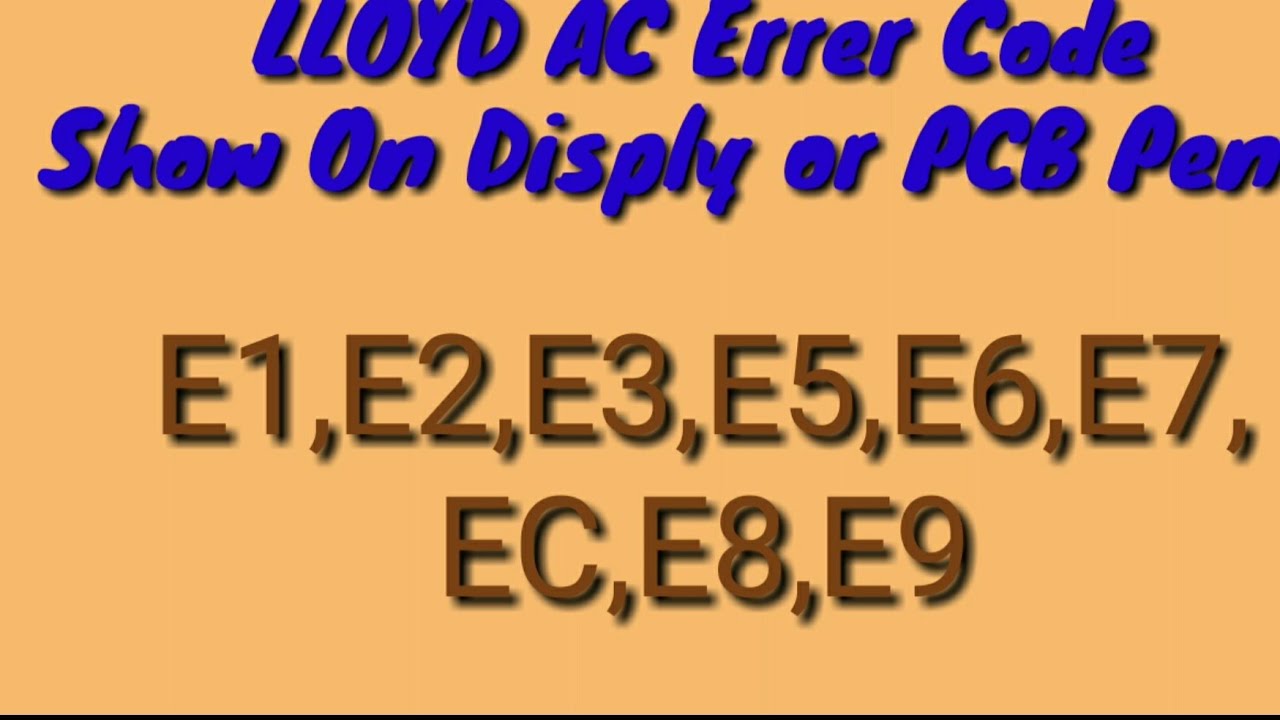 Midea Air Conditioner Error Codes List And Definitions