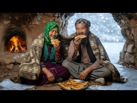 Homemade Bolani In A Frozen Cave Extreme Winter Survival Cooking 