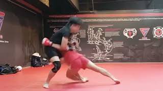 Sambo training record: Striking followed by wrestling takedown / Combination of punches and kicks