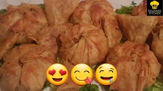 بسيطلات بالحوت و الفطر بشرمولة مغربية من الذ ما يكونMini Pastilla aux poisson recette 100% marocaine