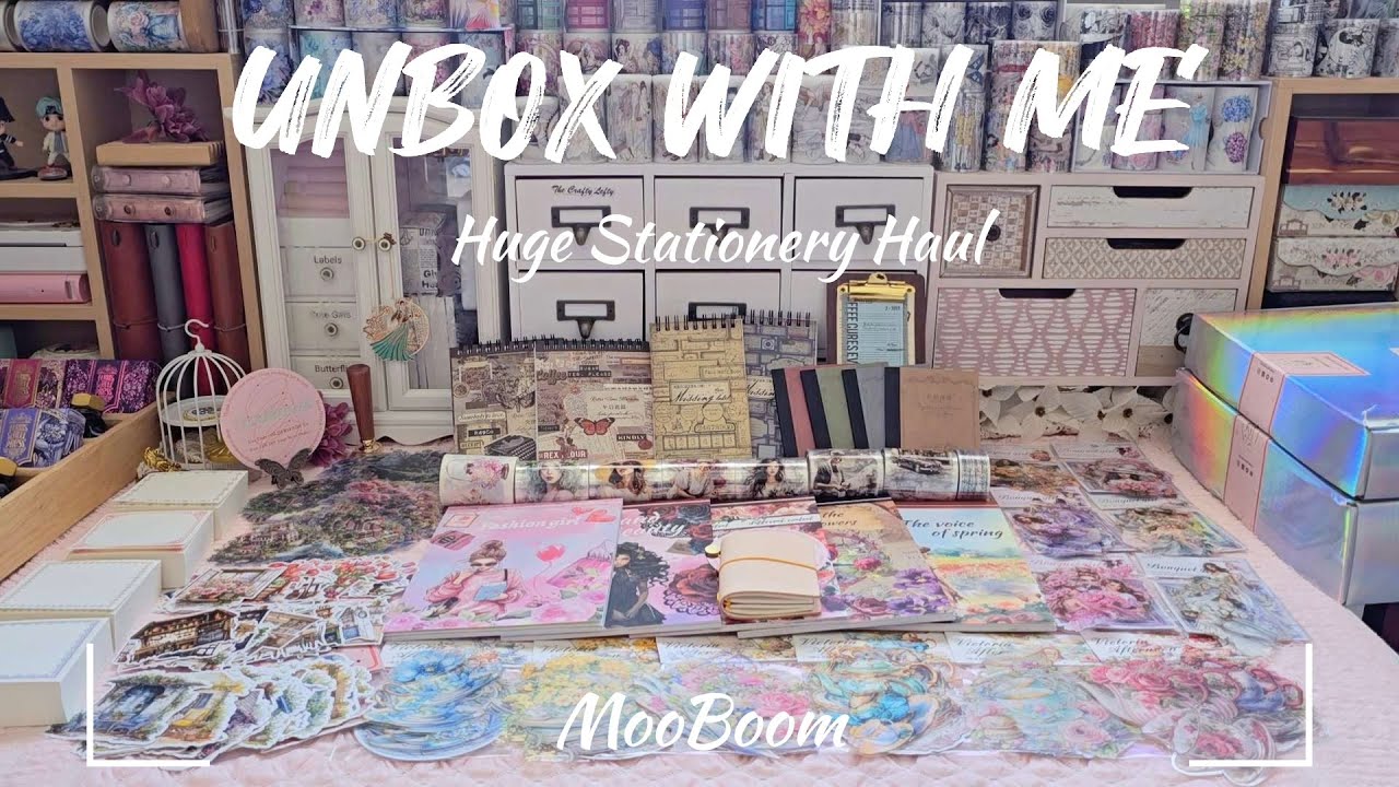 ASMR Unboxing | Huge Stationery Haul ft @mooboomplanner