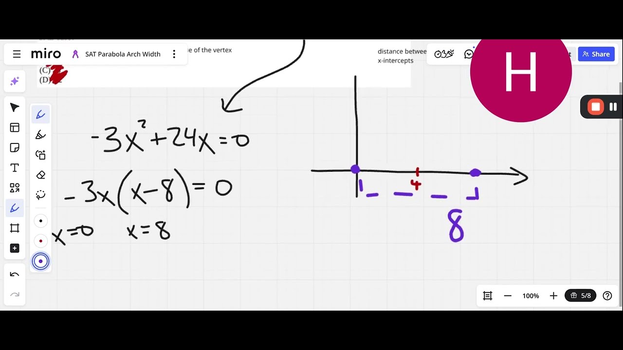 Quick SAT Math: Parabola Height & Width 📐 - YouTube