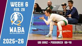 2025-26 WABA 2 Week 6: UBI Graz-Podgorica 28/02 (16.00 CET)