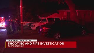 1 dead after shooting, fire reported at East Nashville home