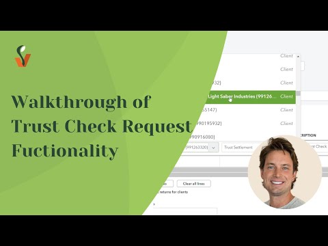 Walkthrough of Trust Check Request Functionality in QuickBooks Connect