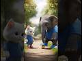 Kitten and Elephant Garden Adventure