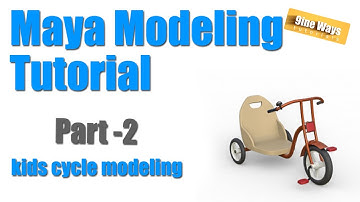 maya modeling tutorial - modeling tricycle part 2 | Urdu - Hindi